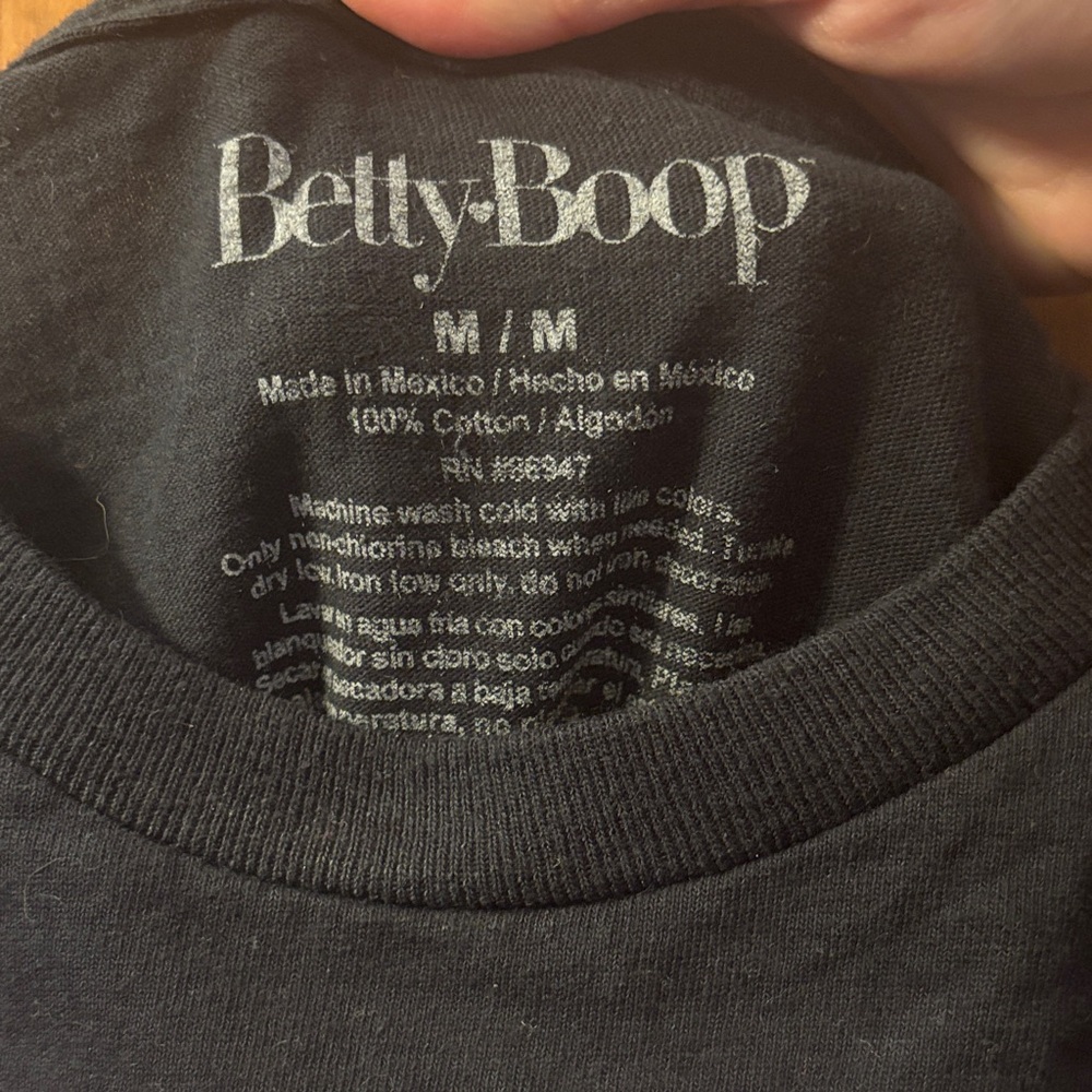 Betty Boop Graphic Biker T-Shirt - Picture 2 of 7